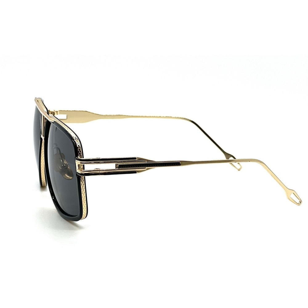 Women Sunglasses Rectangular Stylish Black Gold Designer Style UV Protection New - Picture 7 of 11
